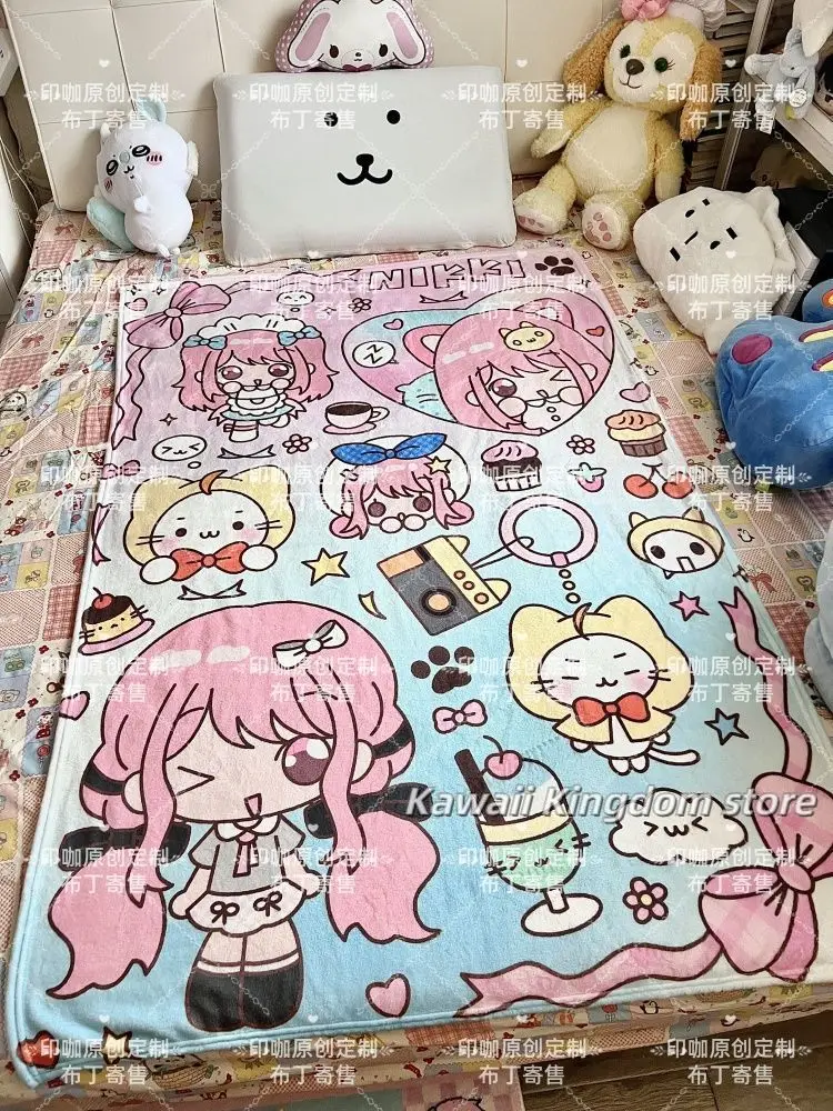 لعبة إنفينيتي نيكي أنيمي الفانيلا بطانية رمي أريكة المنزل الغداء كسر البطانيات الأطفال طالب البطانيات قيلولة 100X150cm #1