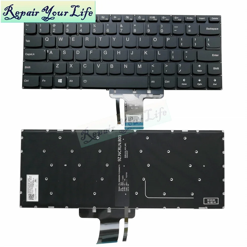 

USA US English Laptop Backlit Keyboard For Lenovo Yoga 710-15lKB 15ISK 710-14ISK 14IKB Flex 4-1435 4-1470 Flex 4-1480 SN20K82245