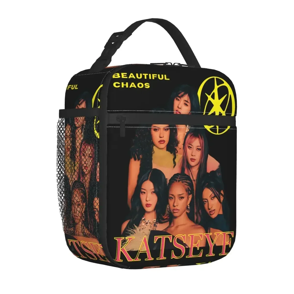 Custom Bag Custom Katseye Beautiful Chaos K-pop Merch Insulated Lunch Bag For Travel Food Storage Bag Reusable Cooler Thermal Be