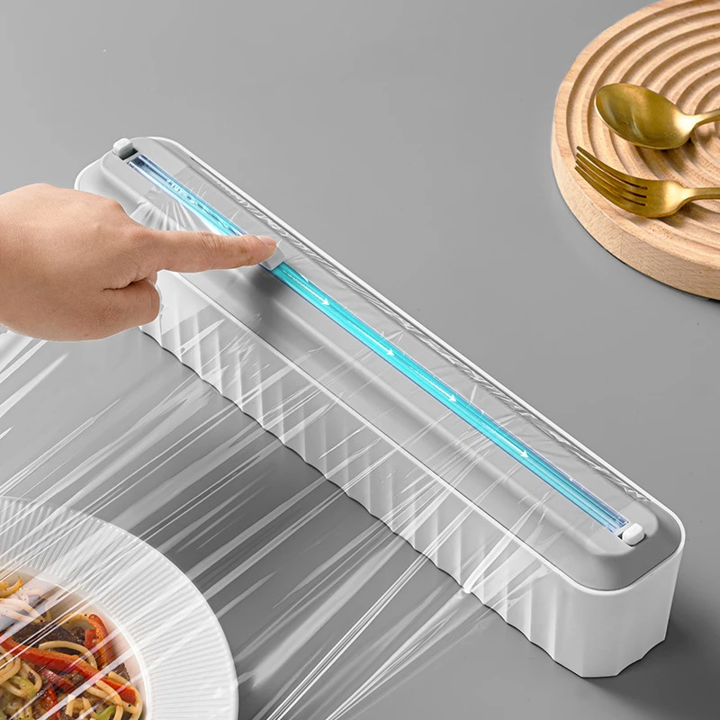 Plastic Film Cutter Magnetic Suction RefrigeratorKitchen Household Use Tear Free Plastic Film Cover Cutting Box Hanging Storage