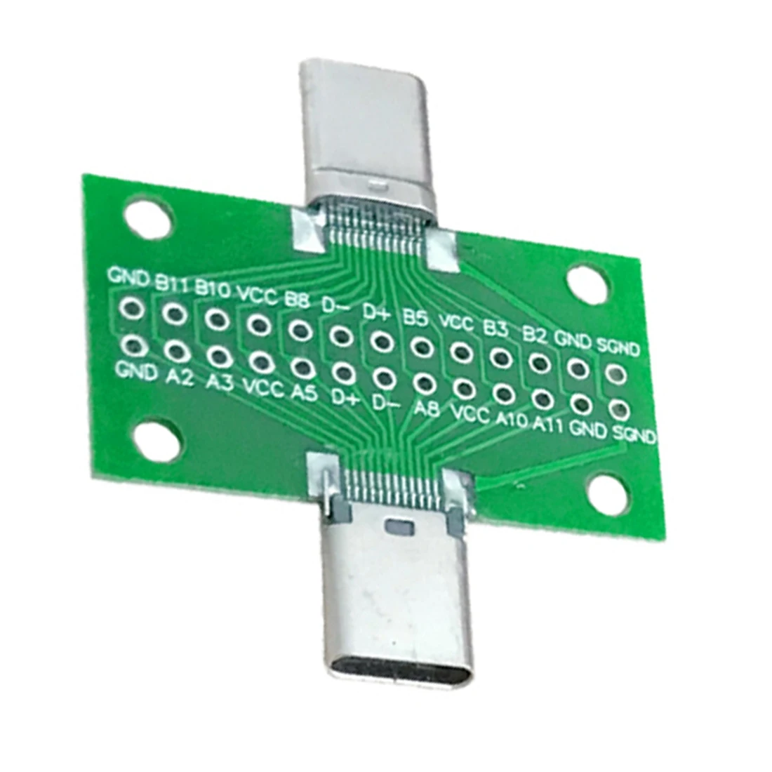ABZV-placa PCB de prueba tipo C macho a hembra, placa Universal con puerto USB 3,1, placa de prueba de 20,6x36,2mm con pines