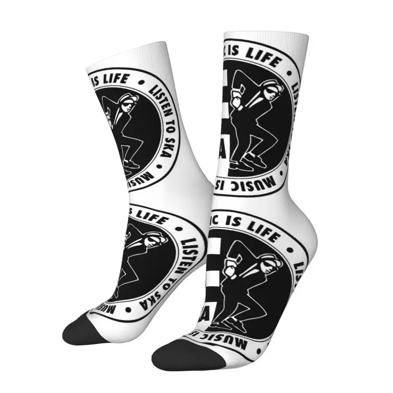 Reggae Pop Music Ska Men's Crew Socks Unisex Cool Spring Summer Autumn Winter Dress Socks