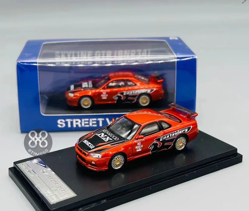 نموذج سيارة معدني مع التخصيص ، SW GTI ، تخصيص WWD ، 1:64 GTR R34 ، الحاجة إلى السرعة 7
