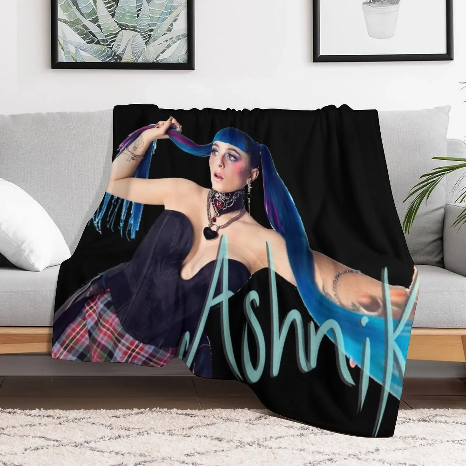 Ashnikko Demidevil Throw Blanket Furrys Flannel Luxury Throw Warm Blankets