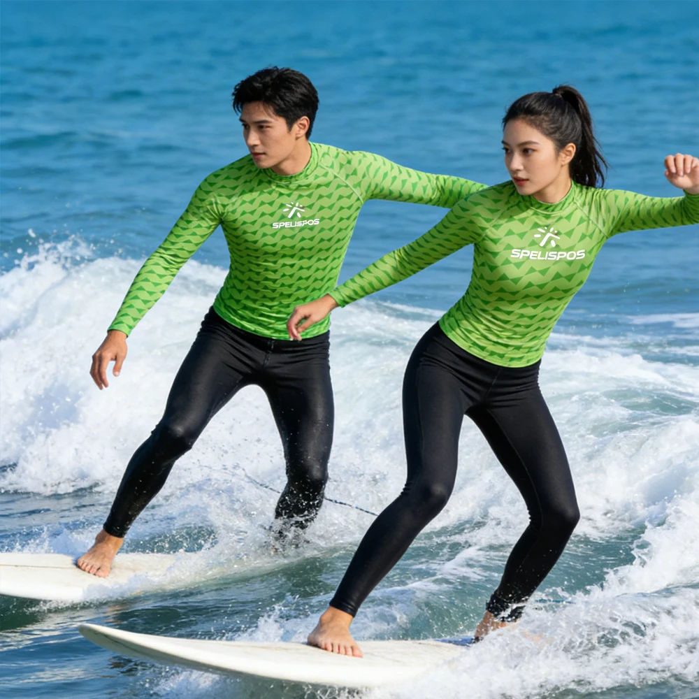 

Men and Women Rashguard Long Sleeve Luxury Breathable Surfing Clothing Beach Surf Clothes Lightweight Swimsuit for Water Sport