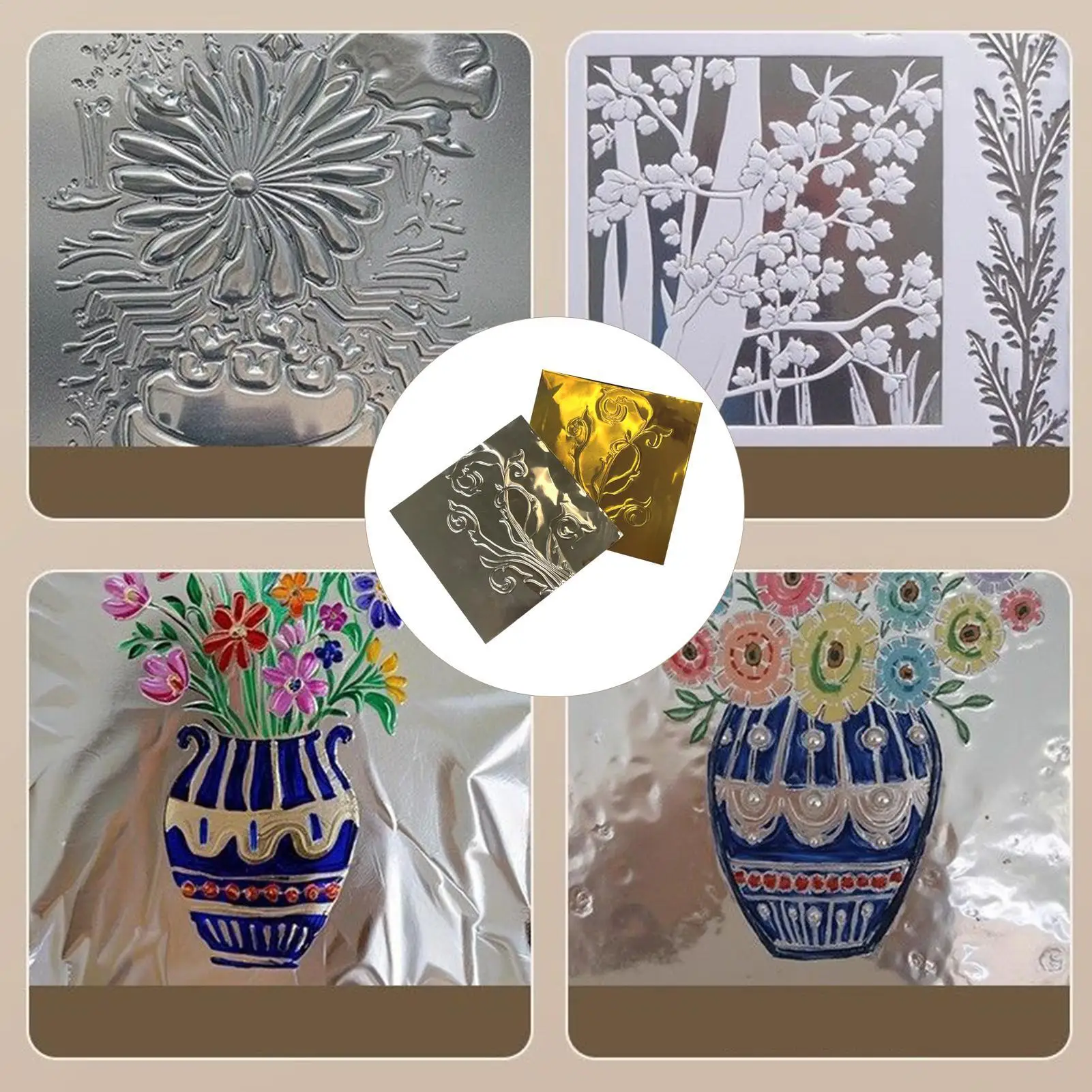 

Листы фольги для рукоделия, мерцающая толстая металлическая фольга, бумага, 100 шт., художественный проект, гравировальные инструменты для рисования ногтей, ремесел