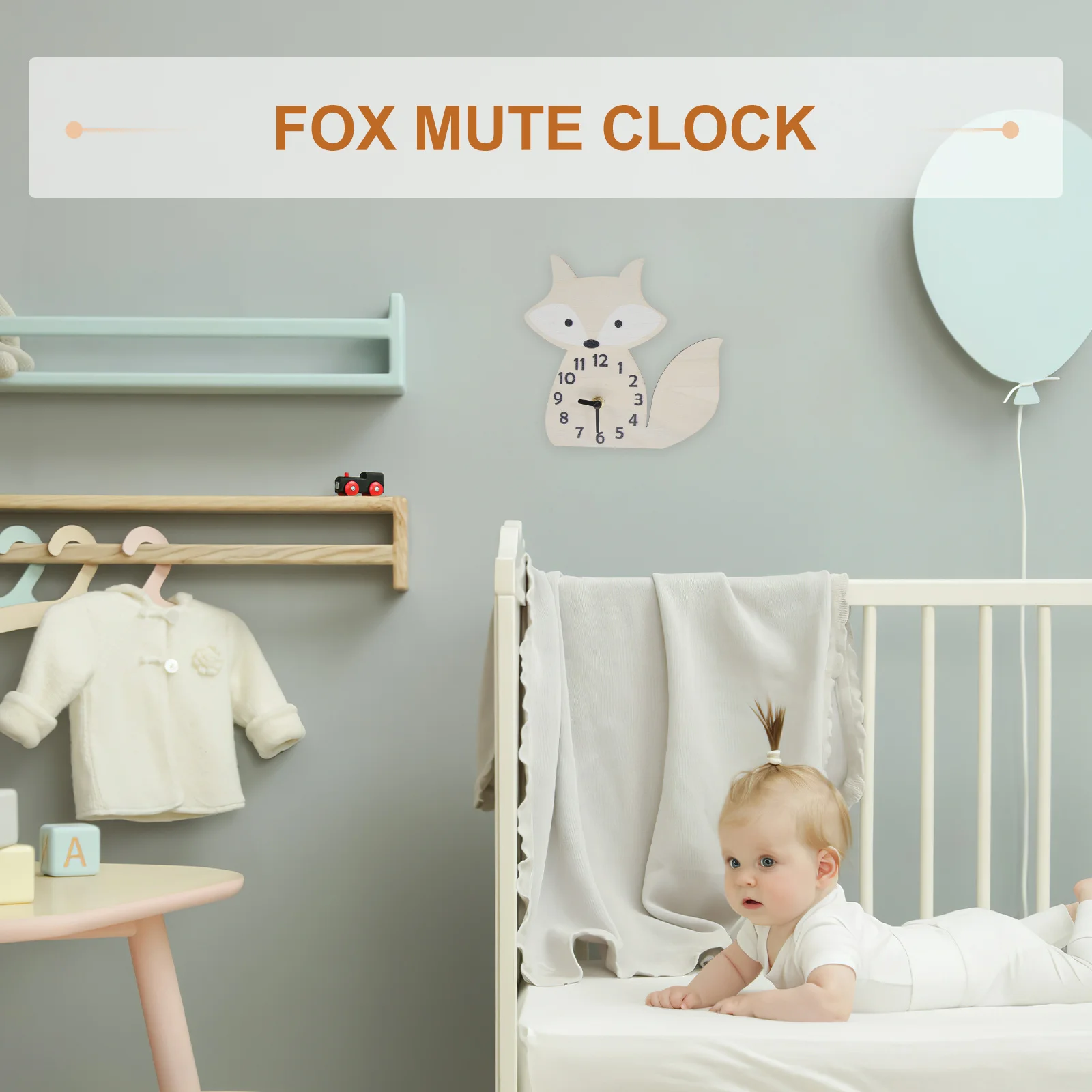 

Wooden Fox Shaped Wall Clock Silent Non Ticking Decorative Hanging Clock For Bedroom Living Room Home Office Kids Room