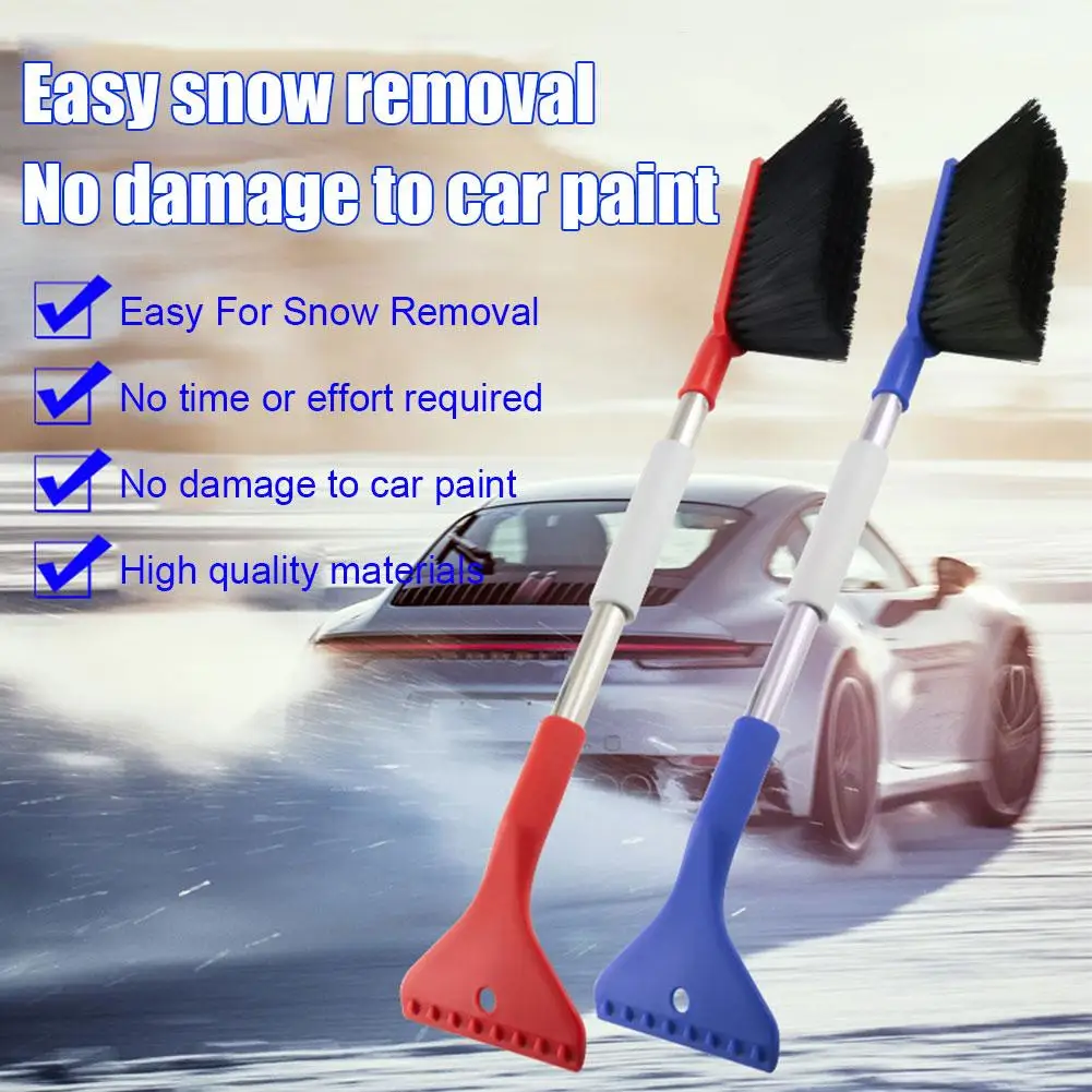 

2 In 1 Removal Tool Ice Scrapers Car Windshield Winter Multifunctional Auto Brush Tool Cleaning H8g1