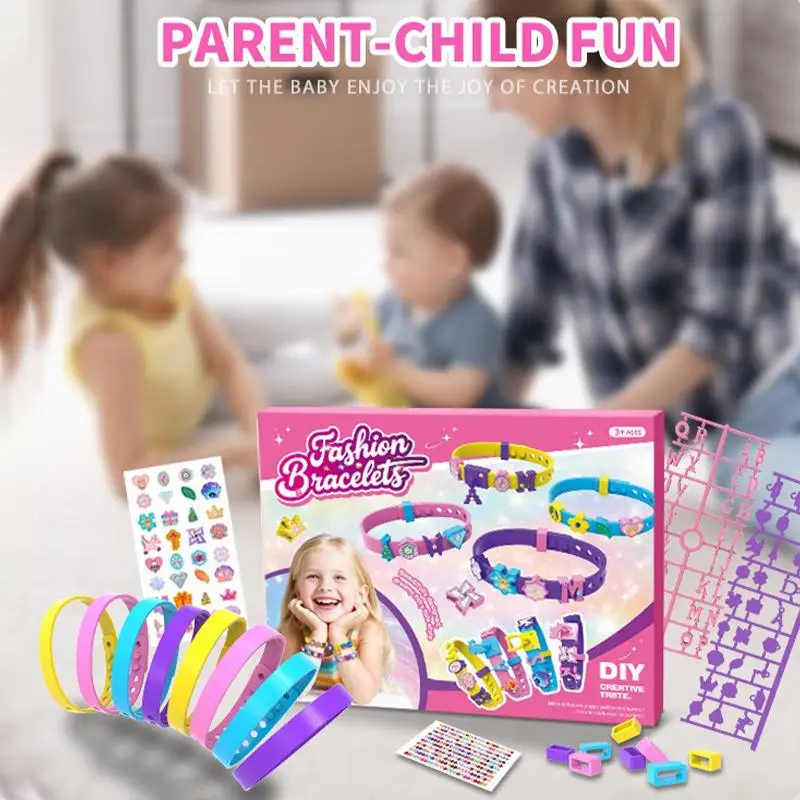 Children's DIY Educational Beaded Friendship Bracelet Bracelet Pattern Letter Bracelet Set Girl Toy