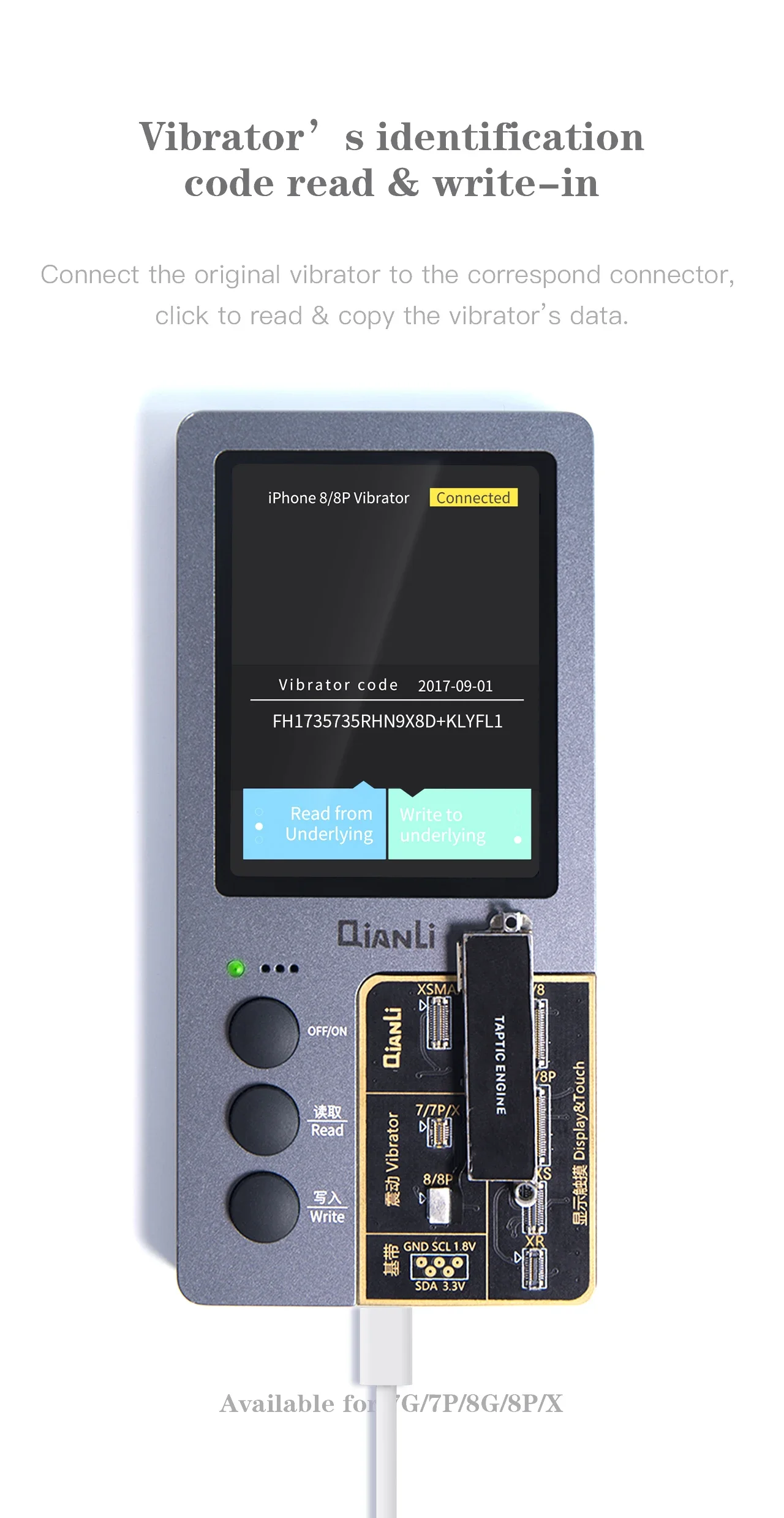 TLF  QianLi ICopy Plus 2.1 LCD Screen Original Color Repair Programmer for  Read Write Edit Recovery Repair Tool