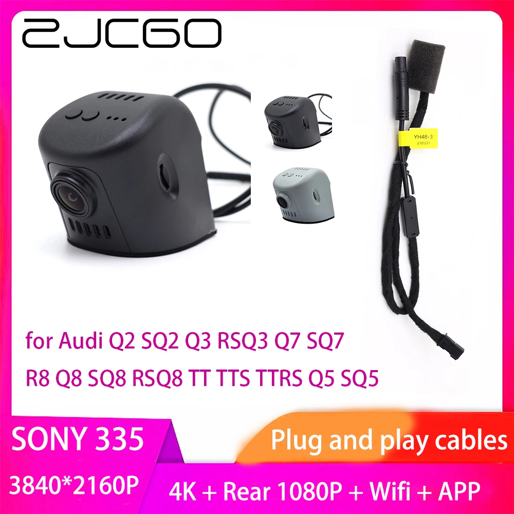 

ZJCGO Plug and Play DVR Dash Cam UHD 4K 2160P Video Recorder for Audi Q2 SQ2 Q3 RSQ3 Q7 SQ7 R8 Q8 SQ8 RSQ8 TT TTS TTRS Q5 SQ5
