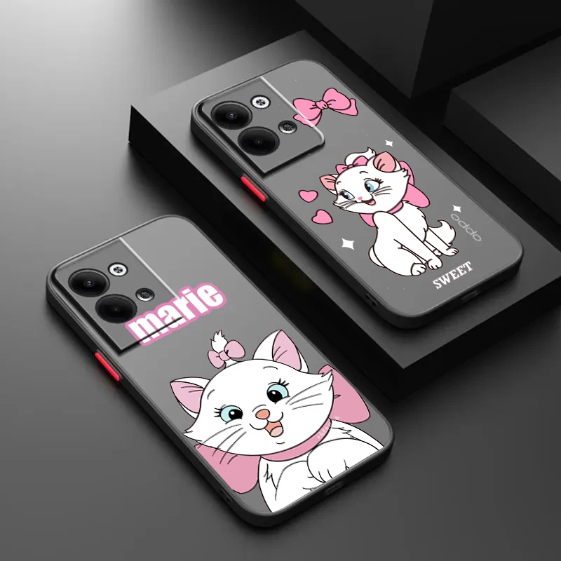 Cat Anime Marie For OPPO Realme GT Neo Q5 Q3S Q3T Master 8 7 6 Lite Pro Frosted Translucent Hard Phone Case Coque Capa Cover