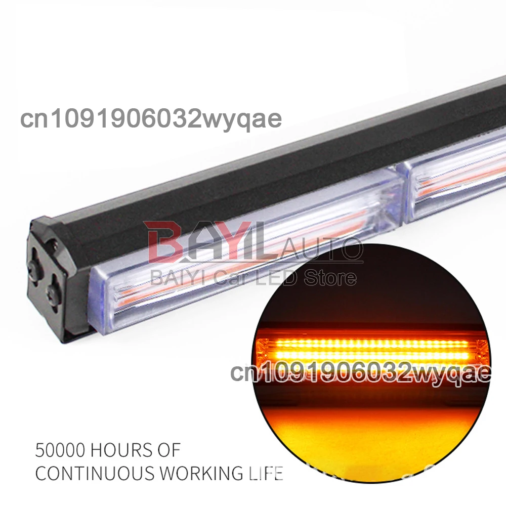 30 سنتيمتر تحذير السيارة LED ستروب ضوء بار ، المرور الطوارئ وامض ، COB ضوء القضبان الزجاج الأمامي لشاحنة سيارة 9 فولت-30 فولت 24 فولت #5