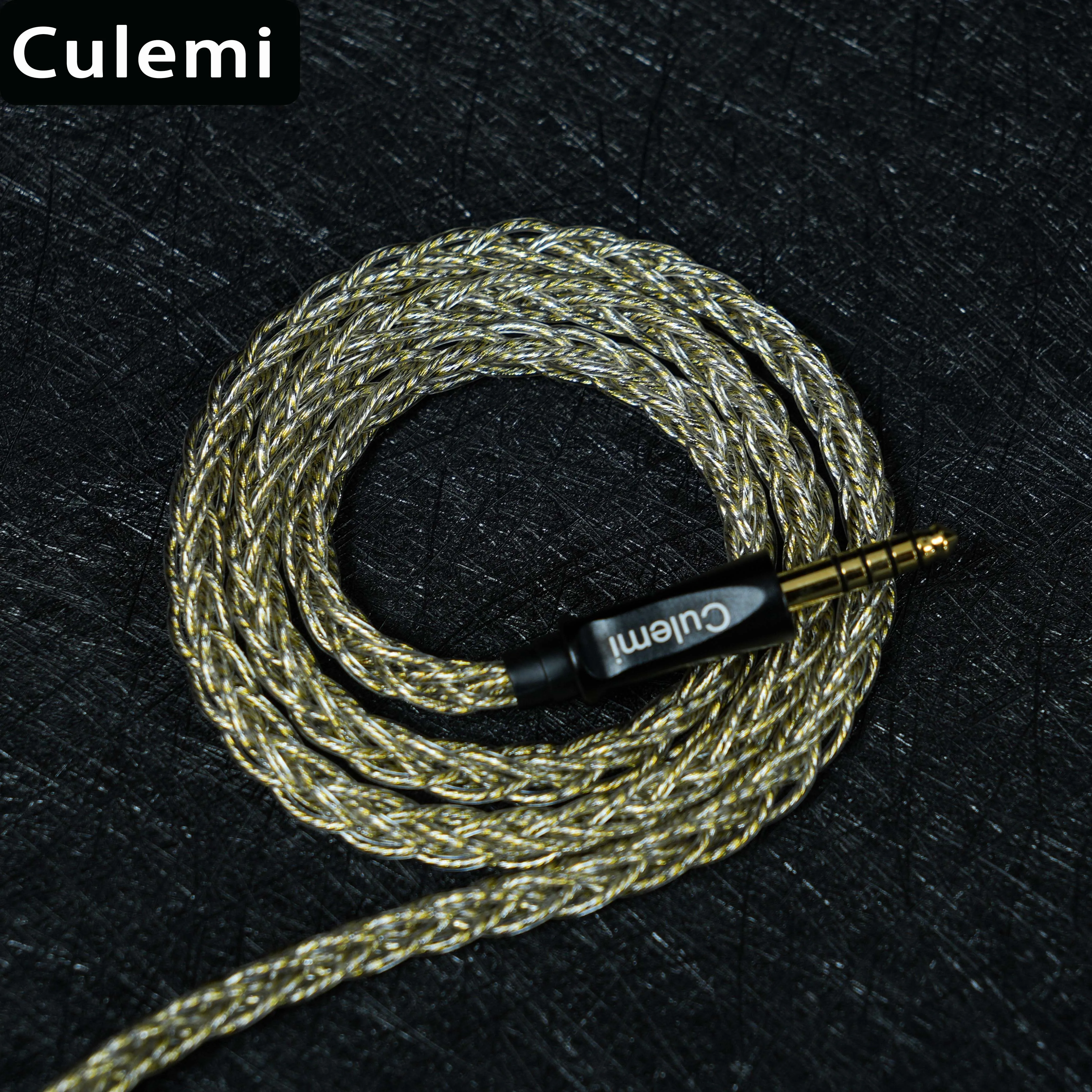 Kabel Culemi-13 IEM 2.5 3.5 4.4mm Zbalansowany Kabel Zastępczy do Słuchawek z Wtykiem 0.78mm 2-Pin MMCX Dual3.5 HIFIMAN