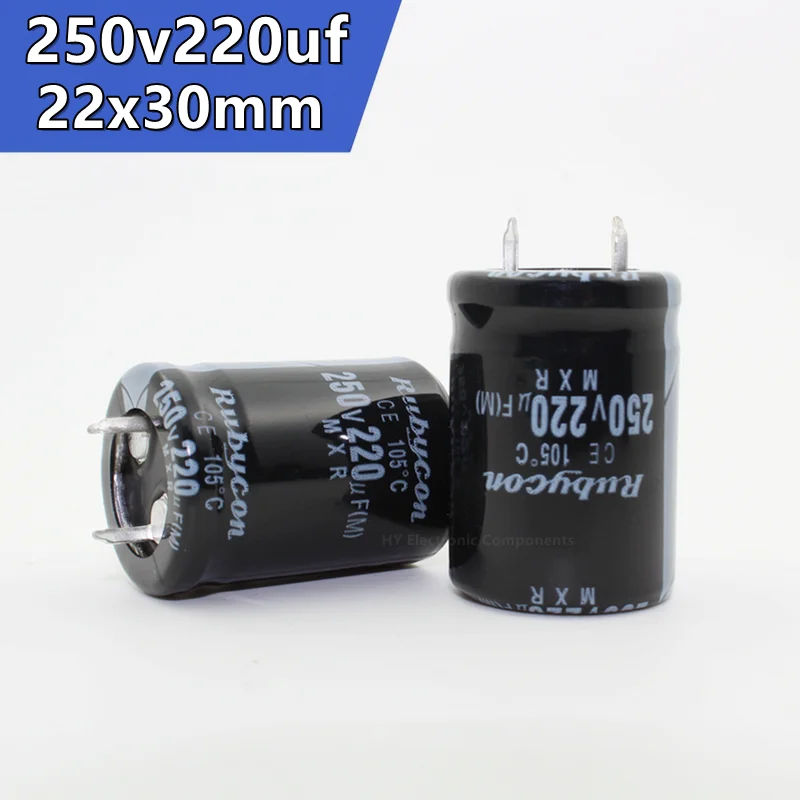 

2PCS 250v220uf 22x30mm высококачественный алюминиевый конденсаторный фильтр - конденсатор для 20% 250V 220uf аудиоусилитель