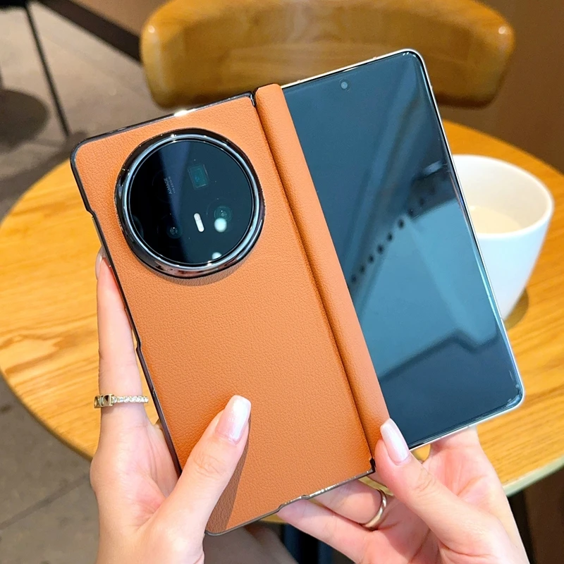 

Case For Honor Mgaic V5 V3 V2 VS2 VS3 Melard Brown PU Electroplated Hinge Shockproof Mobile Phone Case Cover