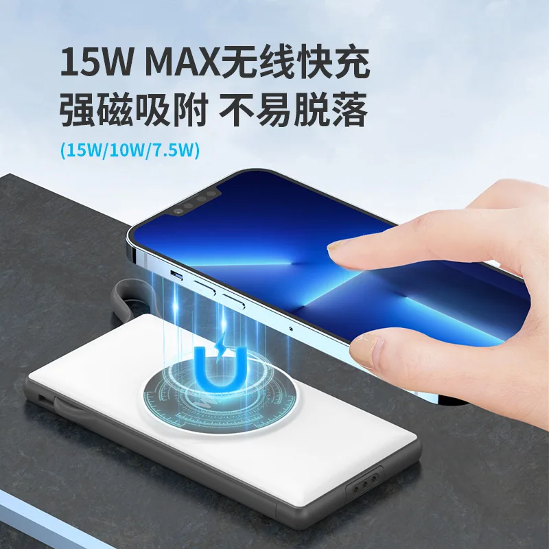 مجموعة بنك الطاقة للأعمال، بنك الطاقة المشترك للأعمال، تأجير رمز المسح المجاني، كابل قائم بقدرة 10,000 مللي أمبير في الساعة، شحن سريع لاسلكي