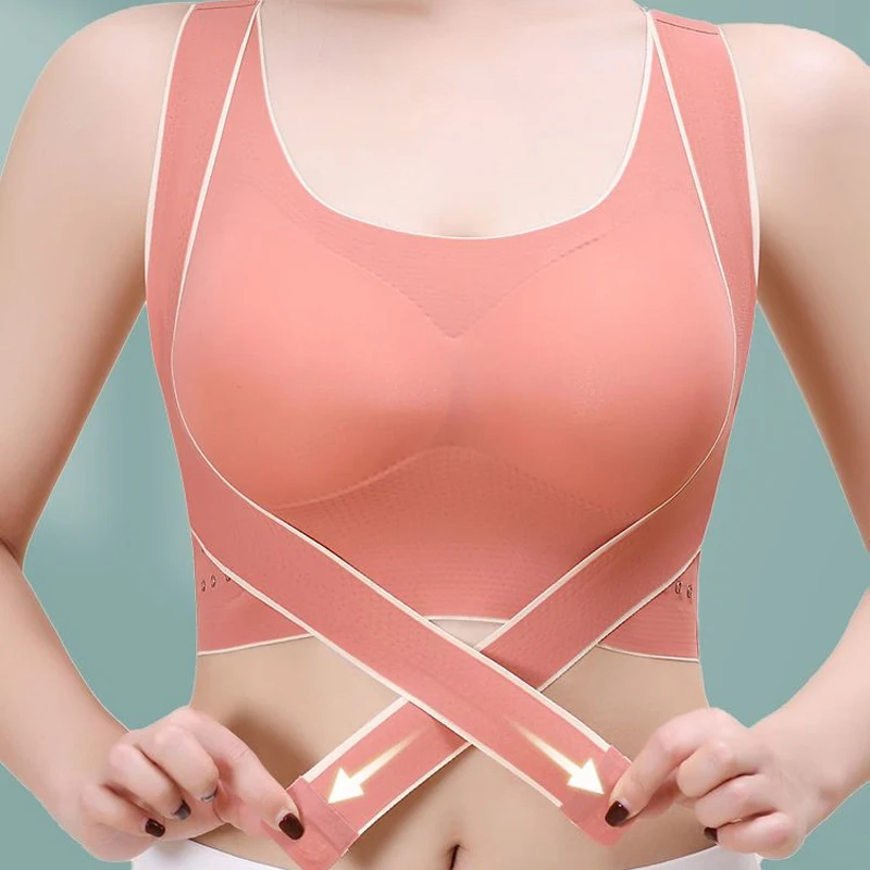 Sujetador deportivo suave para corrección de espalda, lencería deportiva, forma de joroba, compresión de pecho, antisag, ropa interior de talla grande