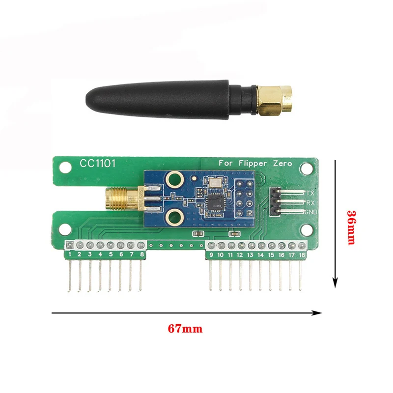 Flipper Zero用CC1101モジュール、SubGhz 433MHz WiFi（アンテナ付き）、ペット・イルカプログラム対応、オープンソース、多機能開発ボード