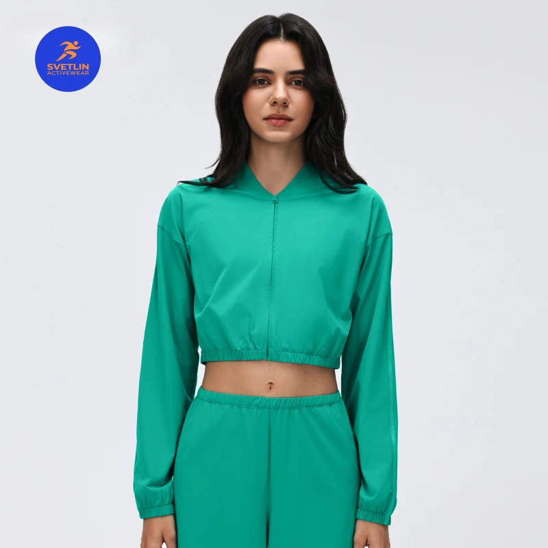 SVETLIN EU US Size Luxury Quality Active Wear Sports Crop Jacket for Women