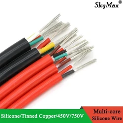 1/5/10M Sq 0.3 0.5 0.75 1 1.5 2 2.5 4 6mm Ultra Silicone Rubber Cable 2 3 4Cores Insulated Flexible Copper High Temperature Wire
