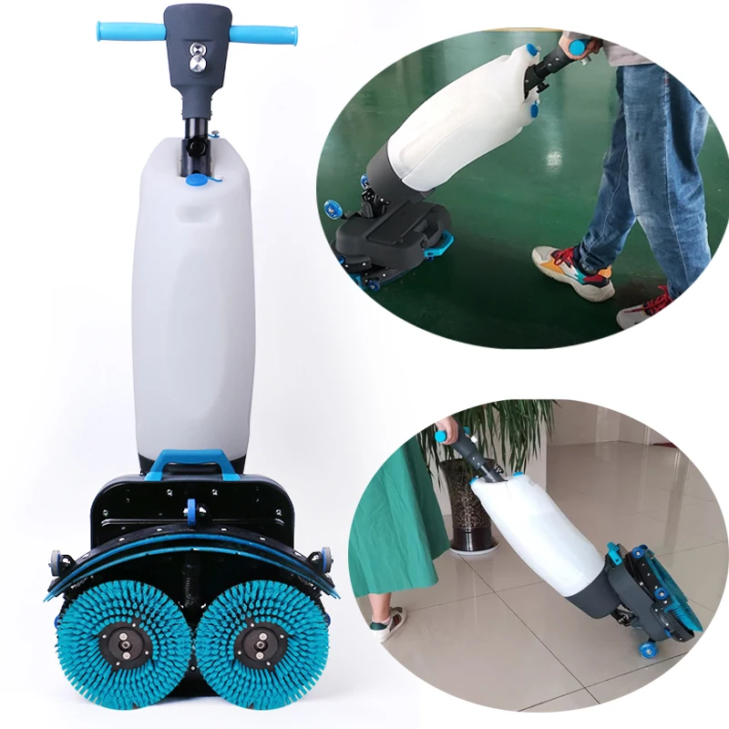 Double Brush Industrial Floor Scrubber Manufacturer Wet and Dry Vacuum Cleaner Cordless Floor Sweeper 14000mah Sweeper Cleaner