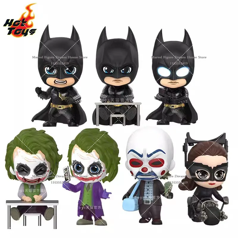 Original HT HotToys COSBI Mini Collectible Version The Dark Knight Robber Joker Batman Clown Catwoman 7.5-12.5cm Action Figure