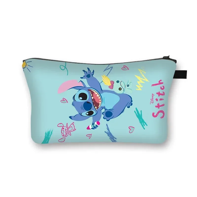 Nueva bolsa de cosméticos Disney Stitch, estuche de lápices Kawaii de gran capacidad, bolsas de almacenamiento impermeables de dibujos animados, estuches de aseo portátiles, regalos