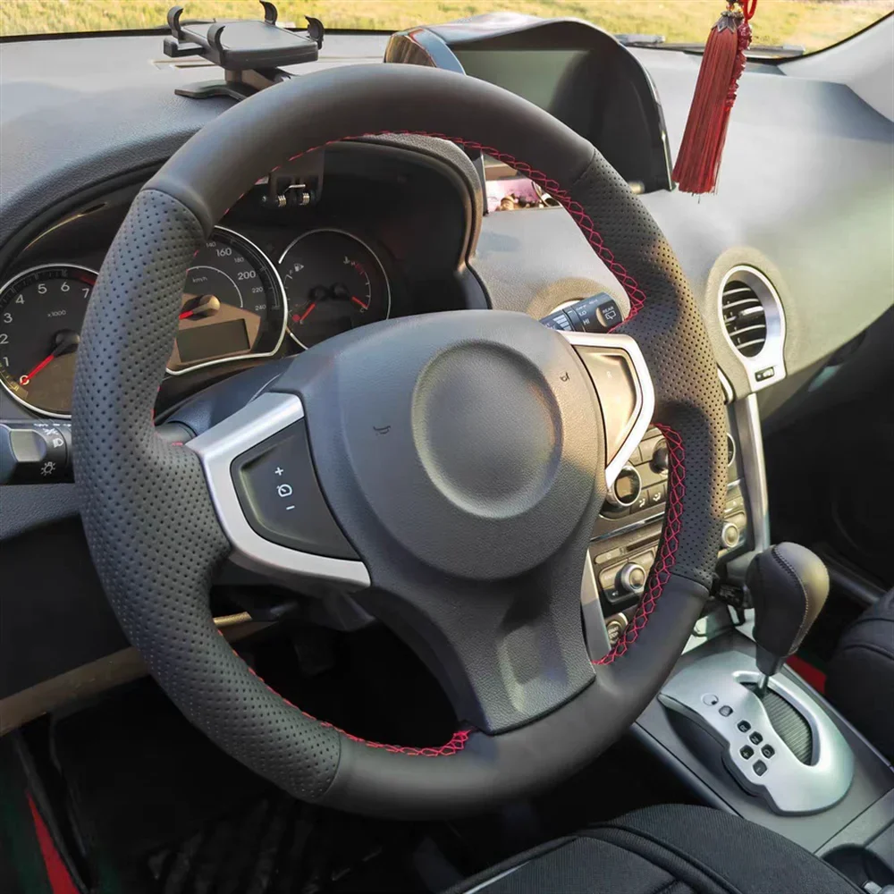 Protector para volante de coche personalizado, accesorios trenzados de cuero de microfibra para Renault Koleos 2009-2014 Samsung QM5