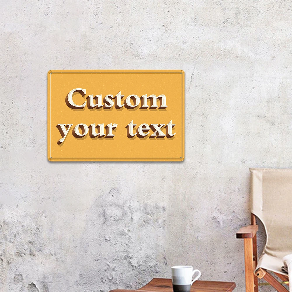Custom Faux 3D Metal Sign Pers - Home Office Ideas ulasan dan harga