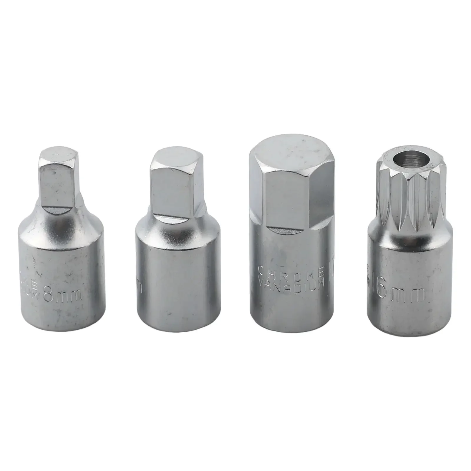 

3 8 Drive Wrench Gearbox Screw Wrench For Professional Mechanics Silver Finish 4 Piece Set For Gearbox Maintenance