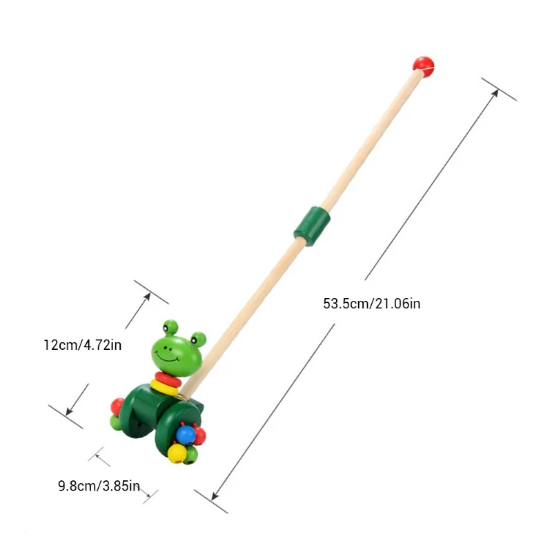 Wooden Baby Walker Wooden Push And Pull Walking Toy Kid Learn Walking Waddling Animal Push Along Toy