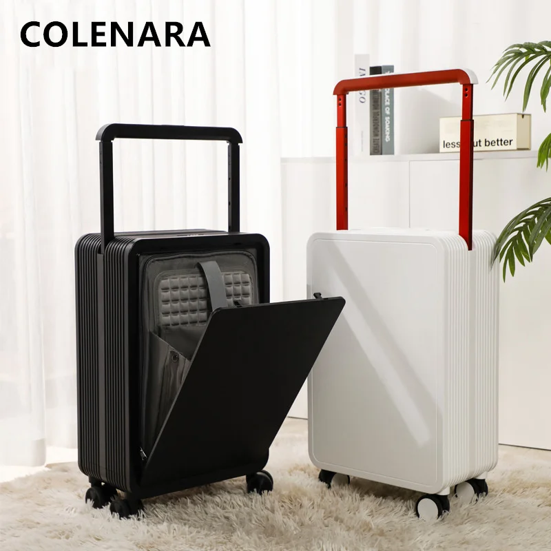 COLENARA-Valise à Roulettes pour Ordinateur Portable, Valise d'Embarquement Universelle avec Ouverture Frontale, Haute Qualité, 20 Pouces