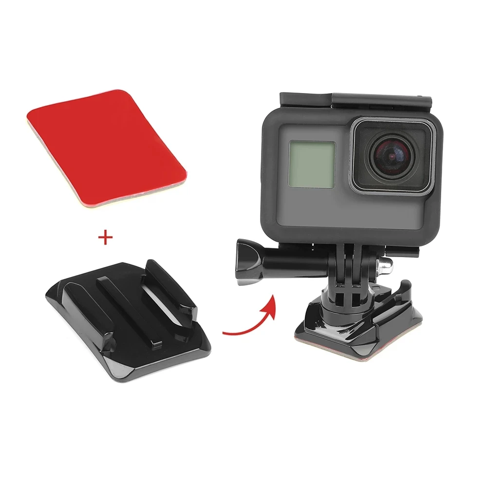 TELESIN 8pcs Flat and Curved Adhesive Sticker Helmet Mount for GoPro Hero 13 12 11 10 SJCAM EKEN DJI Action 5 4 Camera Accessory