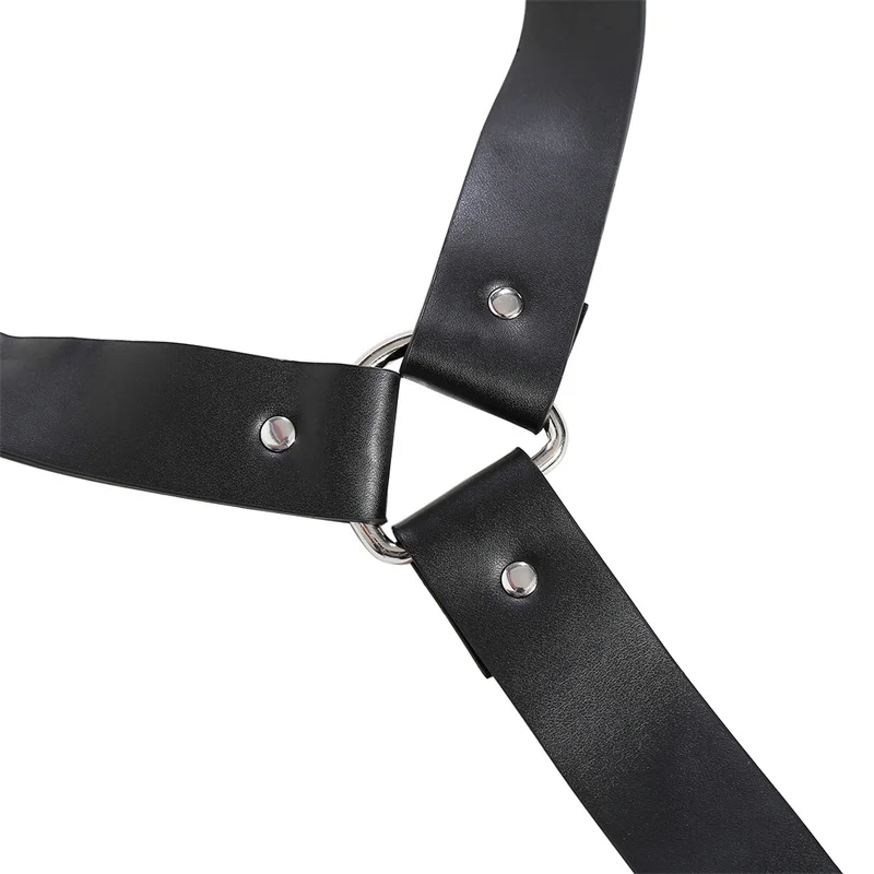 Mens Leather Top Harness Belts BDSM Fetish Gay Full Body Bondage Straps Lingerie Punk Rave Goth Chest Harness Costumes