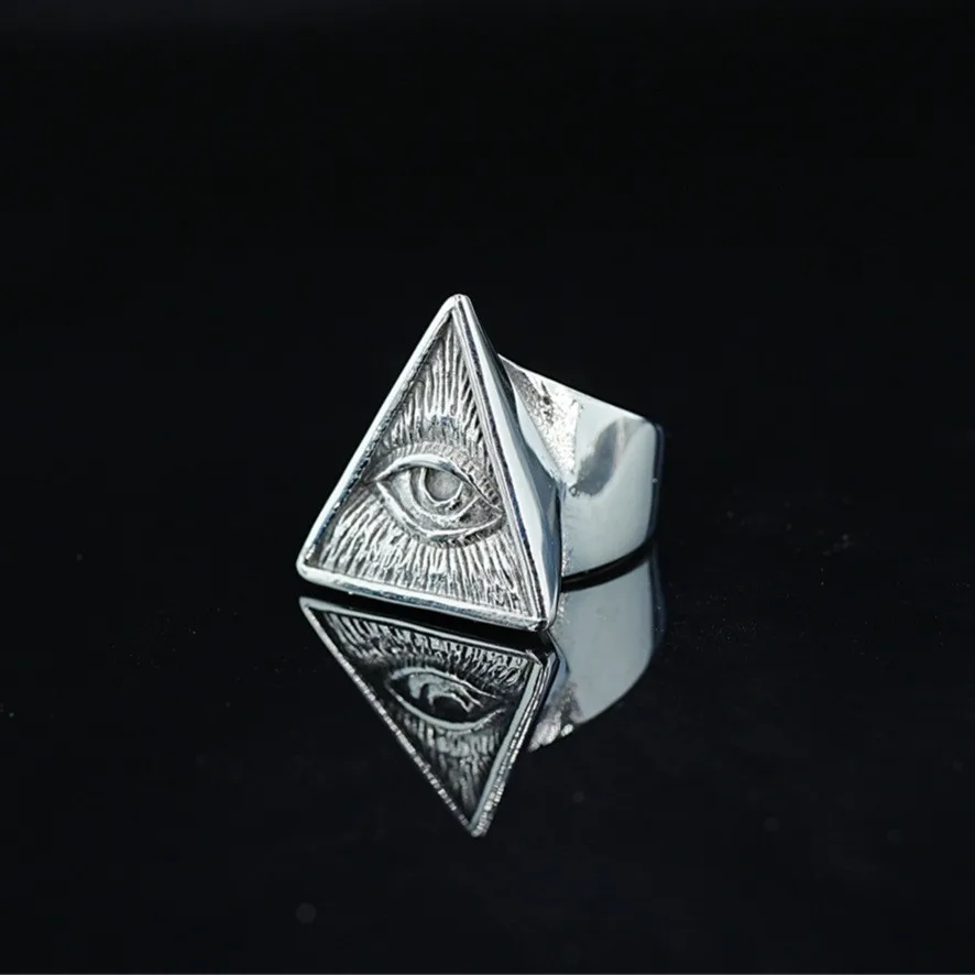 

Винтажное кольцо из титановой стали для мужчин с изображением глаза египетского бога Гора, персонализированное, модное украшение