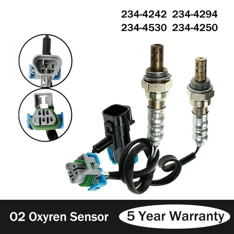 234-4242 2 Pieces Upstream Downstream O2 Oxygen Sensor for Chevrolet Captiva Sport Equinox GMC Terrain Saturn Aura Vue Sky 2.4L