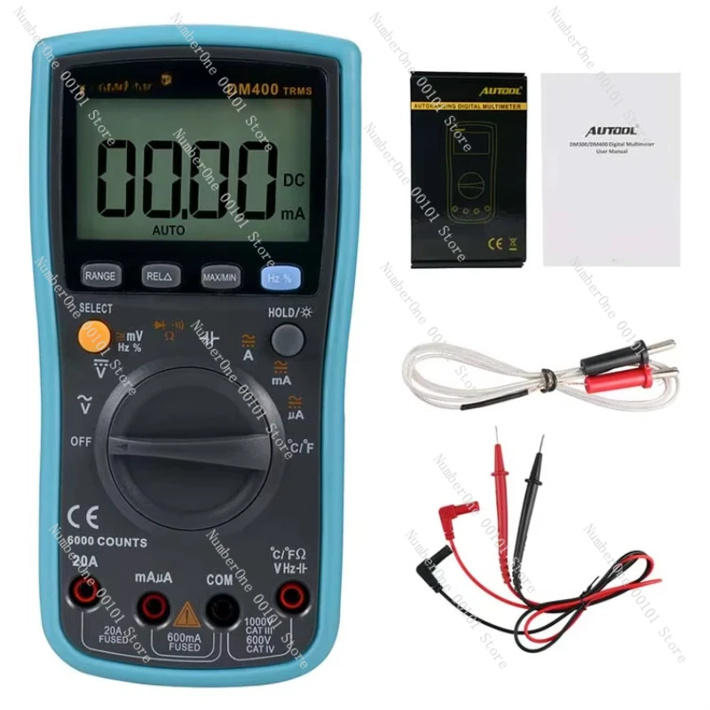 Low Price  DM400 6000 Words High Precision Automatic/Manual Range Digital Multimeter