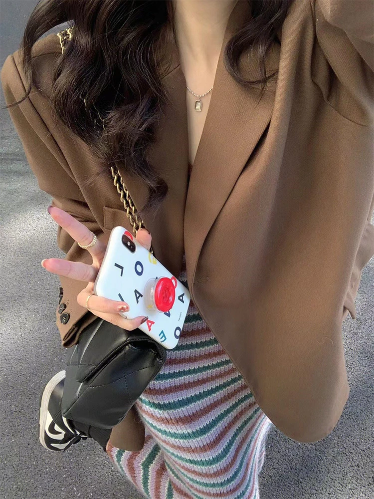 Ele Terno Feminino Primavera Outono 2025 Novo Design Tamanho Pequeno Super Belo Aósforo High-End Sensação Top Quali Polyest...