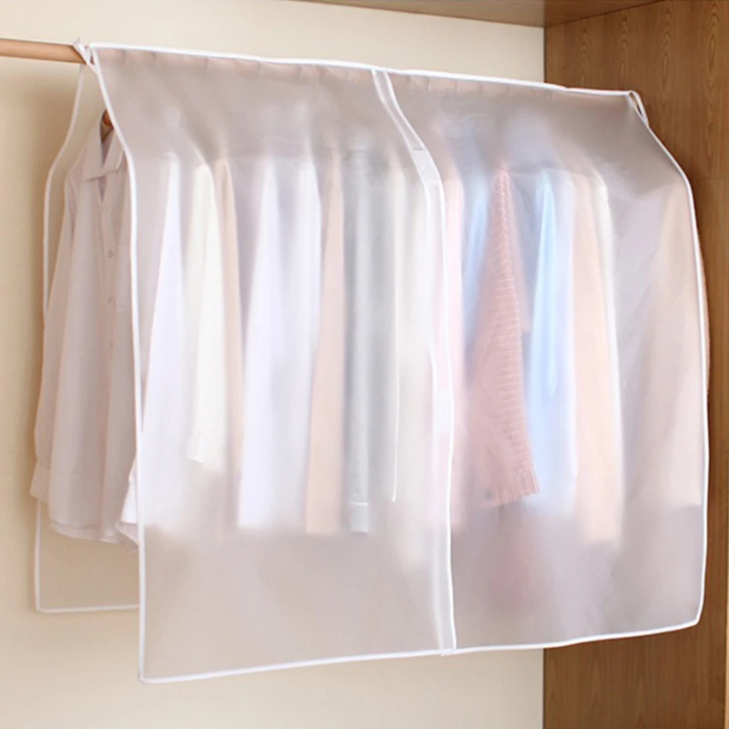 Clothes Dust Cover Wardrobe Hanging Dust Cover Waterproof Transparent Clothing Cover Suit Shirt Organizing Storage Dust Cover