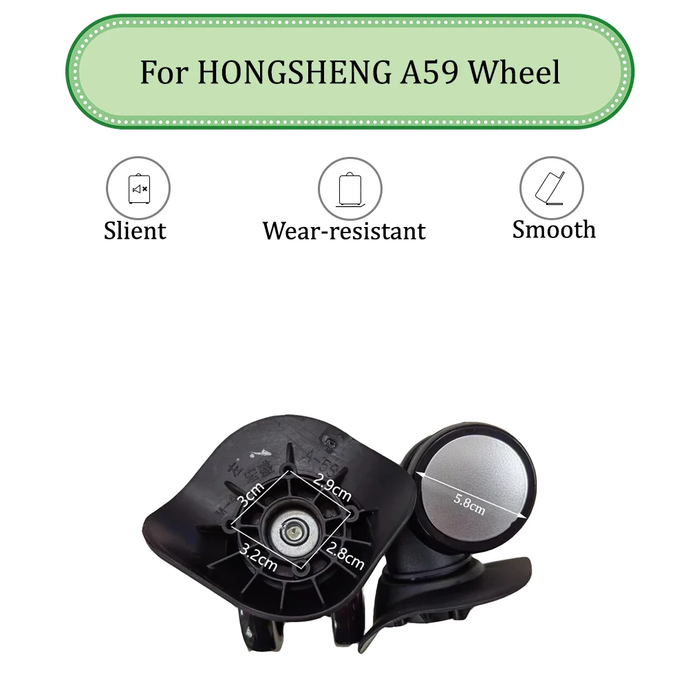 

For HONGSHENG A59 Universal Wheel Replacement Suitcase Silent Smooth Shock Absorbing Durable Convenient Accessories Caster Wheel