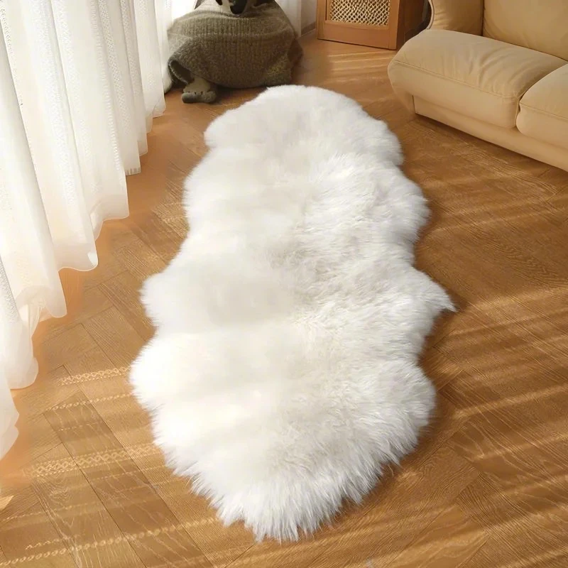 ng Strip Carpet Bedroom Bedside Carpets Fluffy Soft Faux Fur Plush Girl's Room White Home Decoration Rugs Furry Chair Cushion