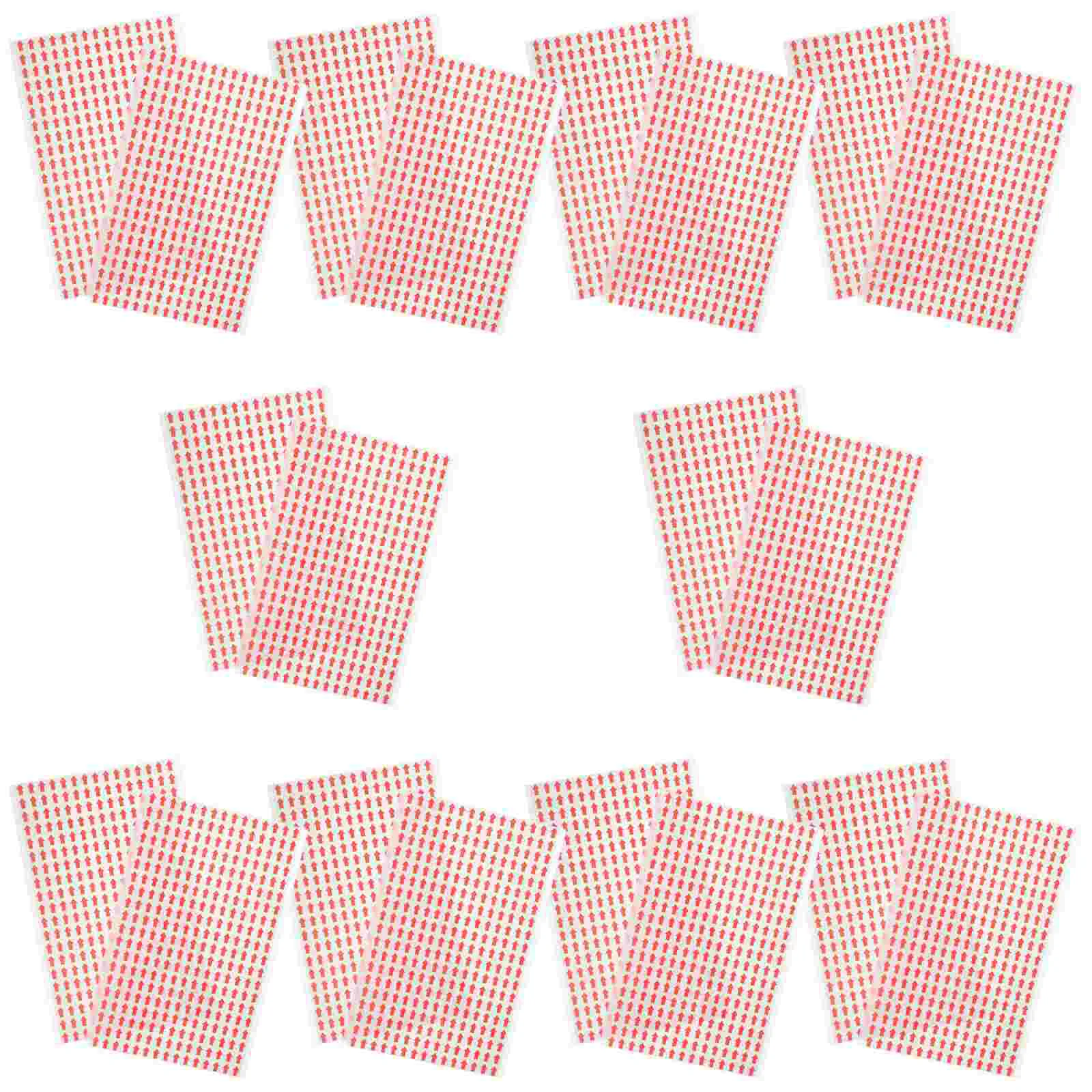 20 Sheets Arrow Stickers Advent Calendars Directional Indication Red Decals Signs