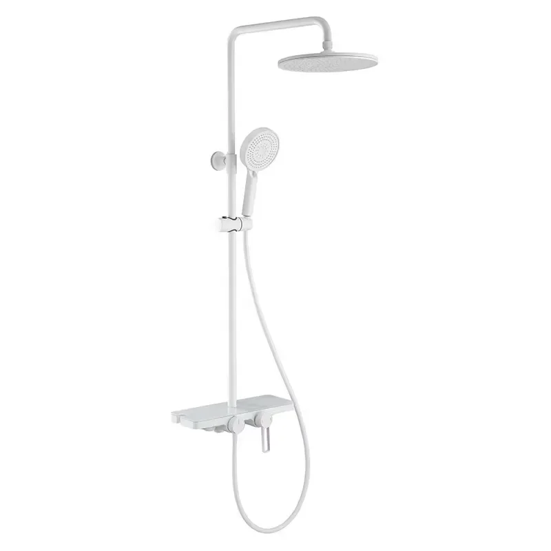 Gray Square Thermostatic Polished Shower Head Set Slide Bar Soft Rain Liquid Silicone Nozzles ABS Chrome Bathroom 5-Year