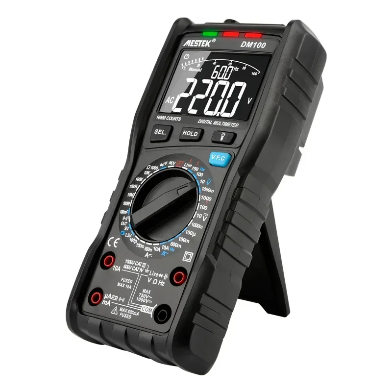 Premium MESTEK Test Numerical Multimeter Full Gear Anti-Burn DM100 High-speed Identification Maintenance Special Meter