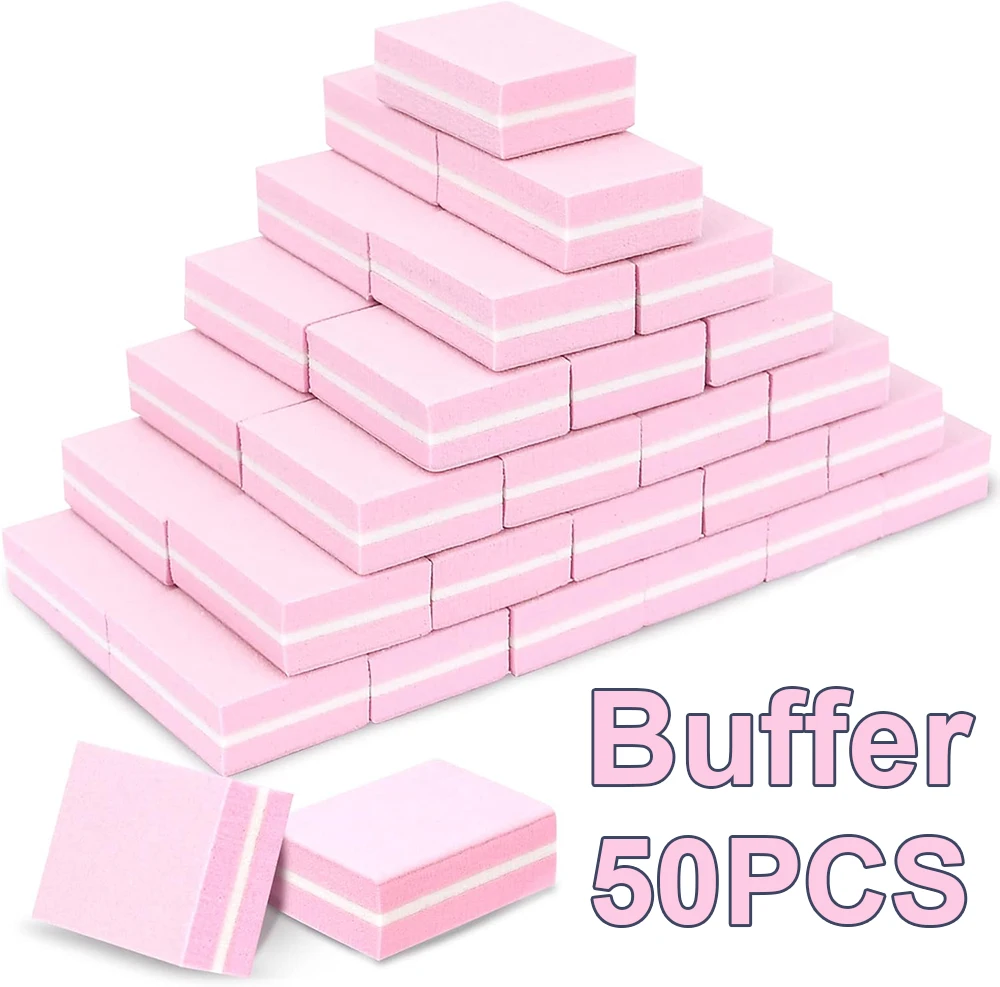 

Mini Nail Buffer Block for Acrylic Nails Disposable Polishing Tool 100/180 Grit 50Pcs/Pack