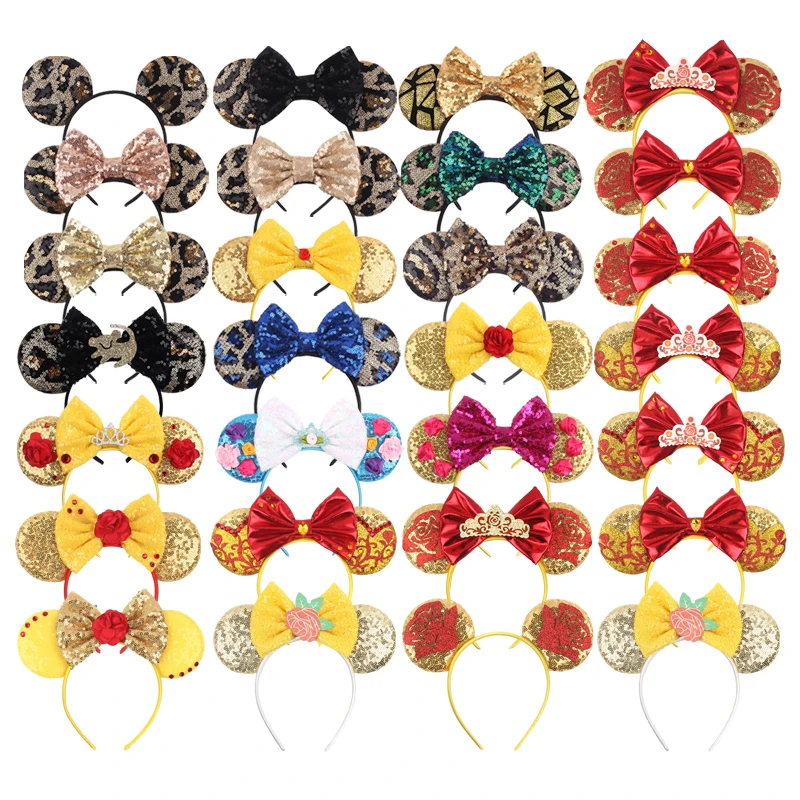 Schönheitsmädchen und das Biest Haarbänder für Mädchen, verzauberte Rosenohren, Haaraccessoires, Damen, Festival, niedliche Krone, Schleifen-Stirnband für Kinder – Detail 6