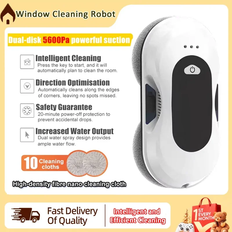 

Трансграничный двусторонний распылитель воды, робот для мытья окон, полностью автоматический интеллектуальный ультратонкий бытовой артефакт для мытья окон