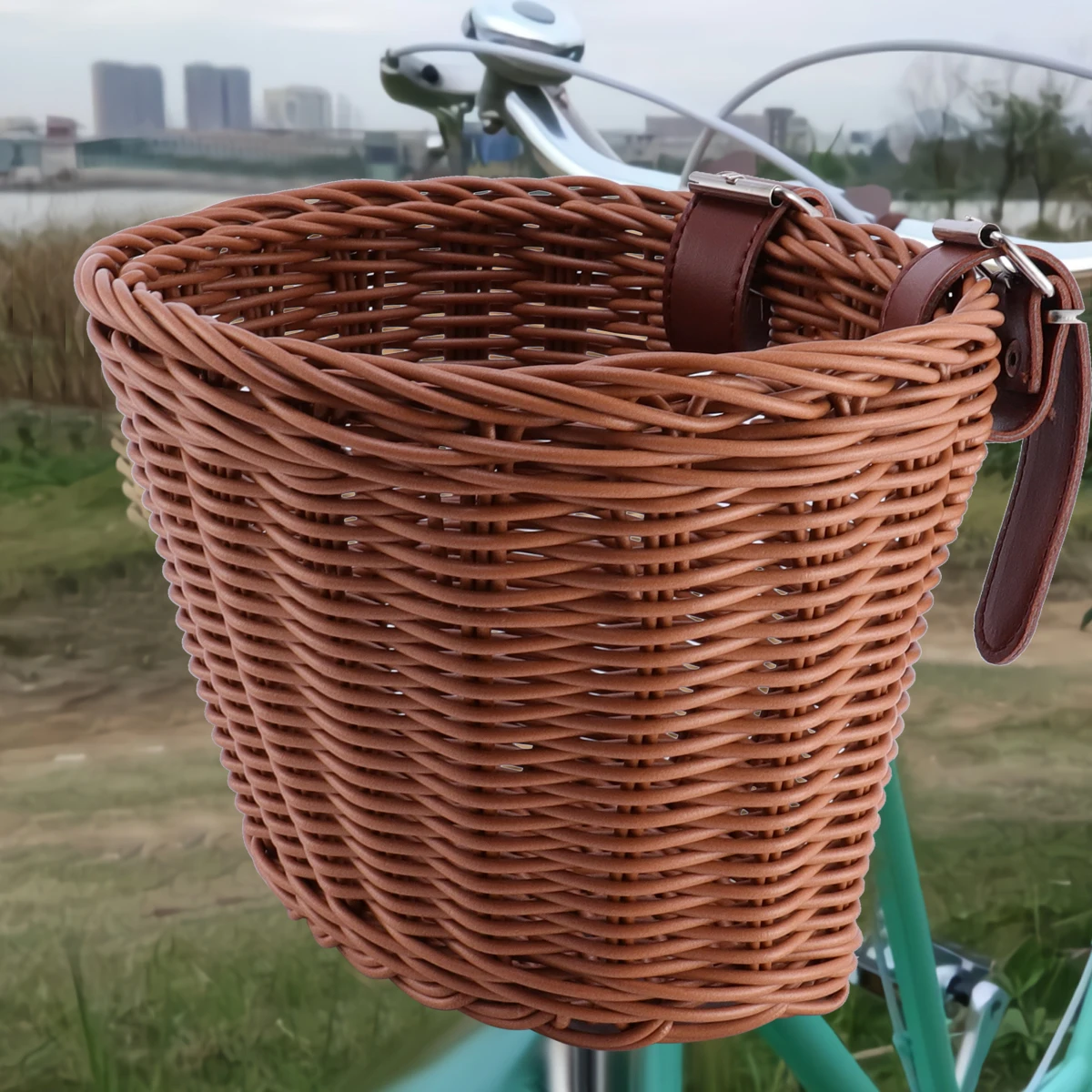

Kids Bike Basket Storage Front Carrying Red Accessory Large Capacity Plastic Bicycle Retro Style Eco Friendly Practical