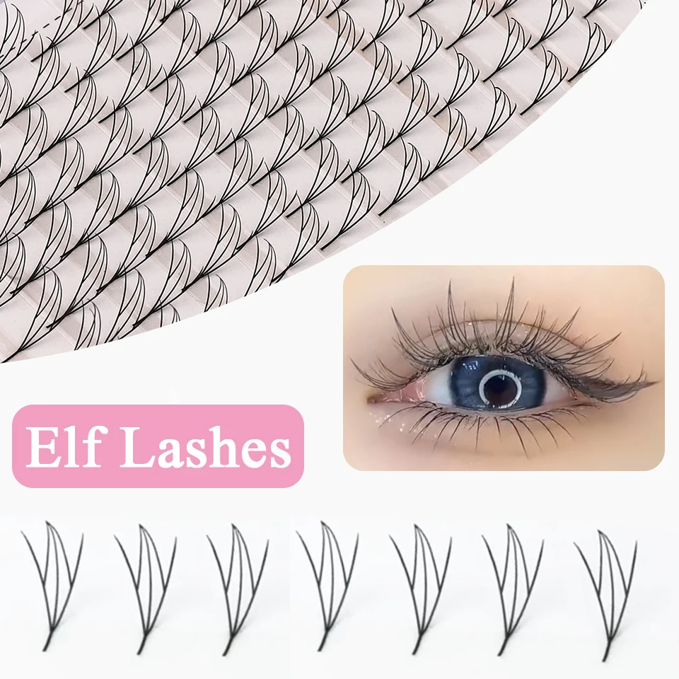 Anime Spire Eyelash Extension Individual Natural Cashmere Manga Premium False Eyelashes Super Soft Feather Shaped Comic Eyelash